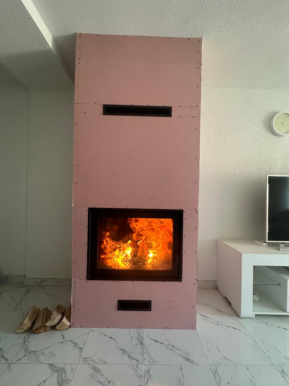 Kamin 1D — Pamje direkte nga përpara, Swiss Kamina Ferizaj